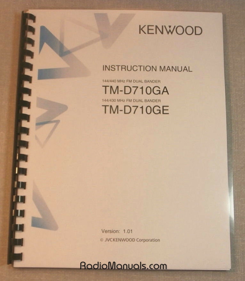 Kenwood TM-D710GA/E Instruction Manual